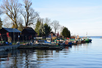 Fischereihafen auf deutscher Seite des Stettiner Haffs