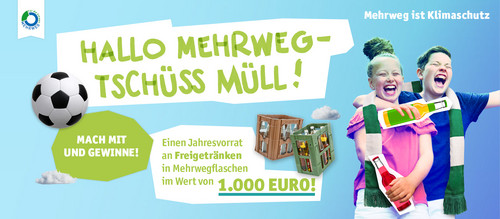 Mehrweg-Allianz startet bundesweite Mitmach-Aktion „Mehrweg ist Klimaschutz“ und fordert von Umweltministerin Lemke Abgabe auf Einweg-Plastikflaschen und Dosen